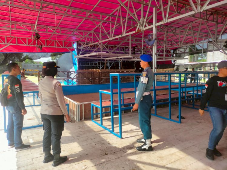 Polsek Sedati dan TNI Tutup Lokasi Judi Sabung Ayam